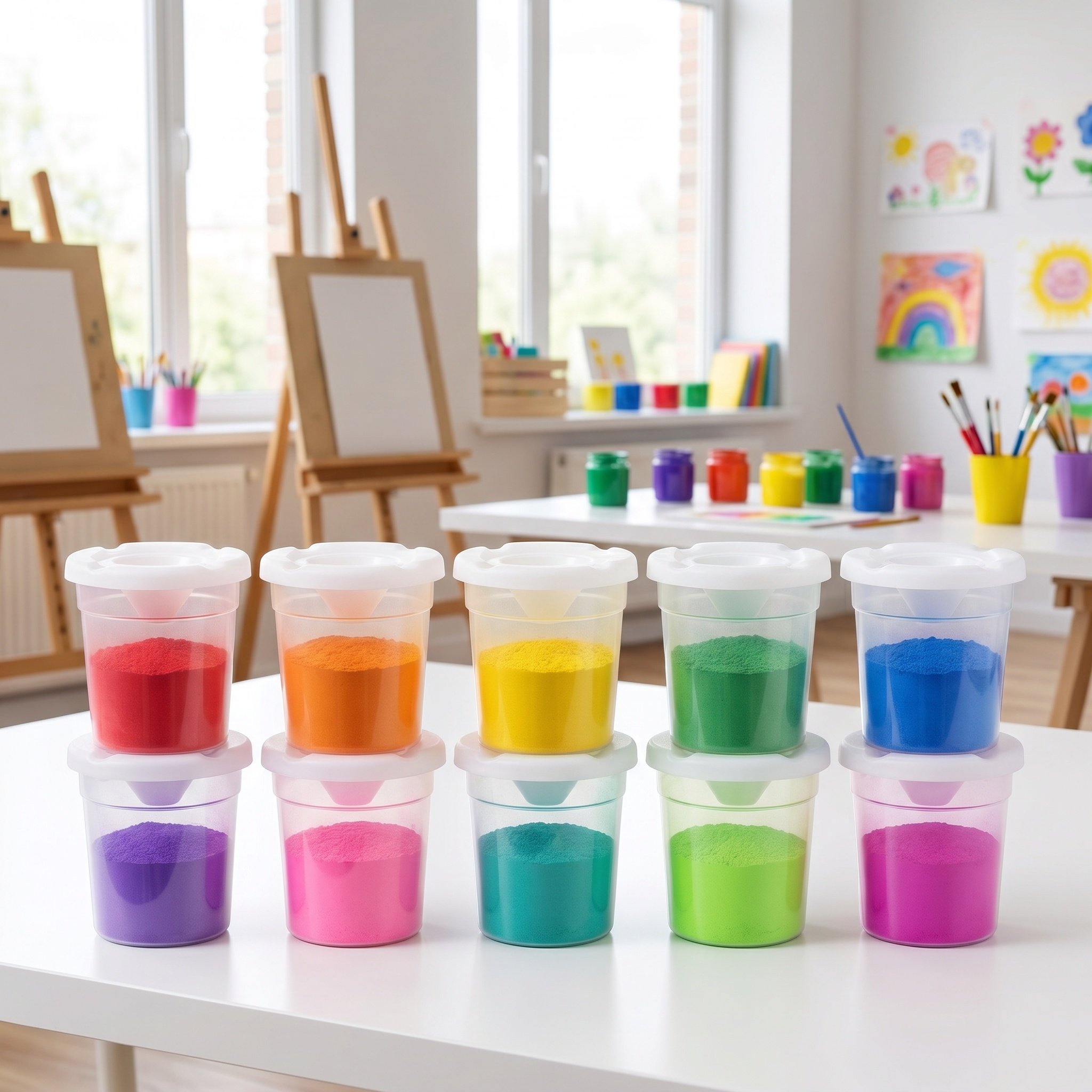 Art Craft Preschool - 10 Buah Gelas Cat untuk Anak-anak,