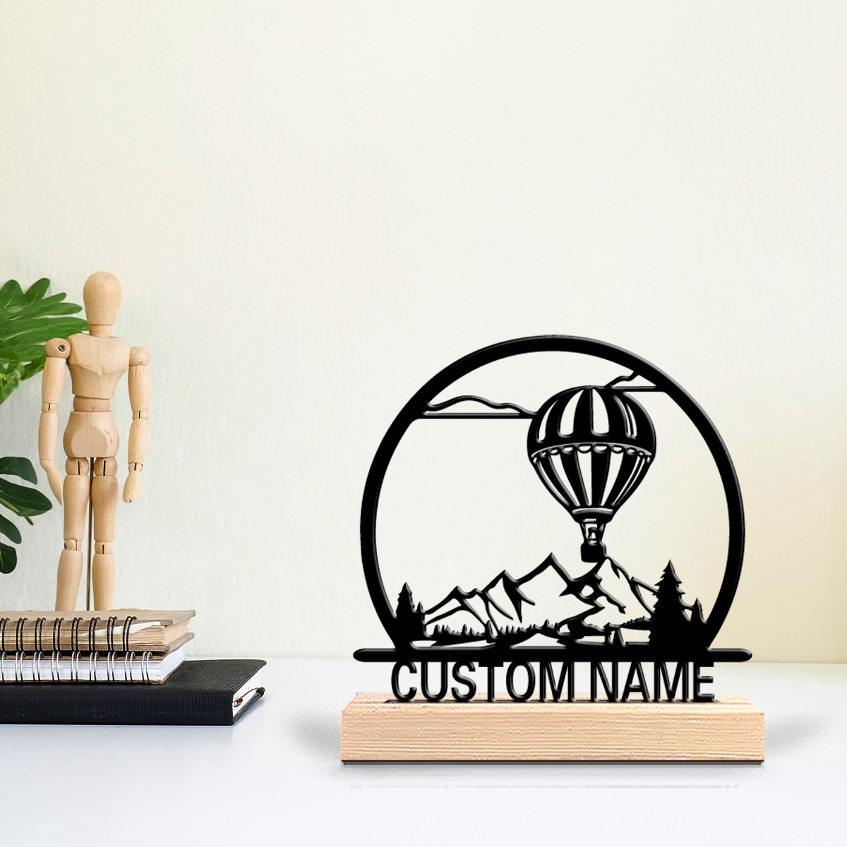 Art Craft Decoration - 1pc Balon Udara Panas Patung Timah