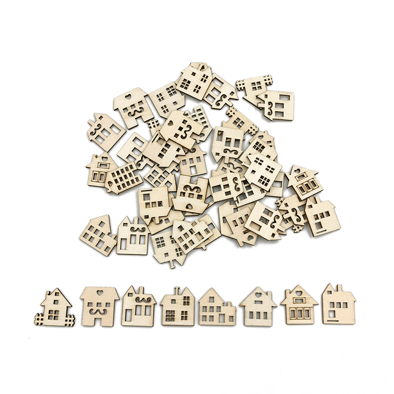 Art Craft Preschool - 50 pcs Irisan Kayu Tanpa Cat