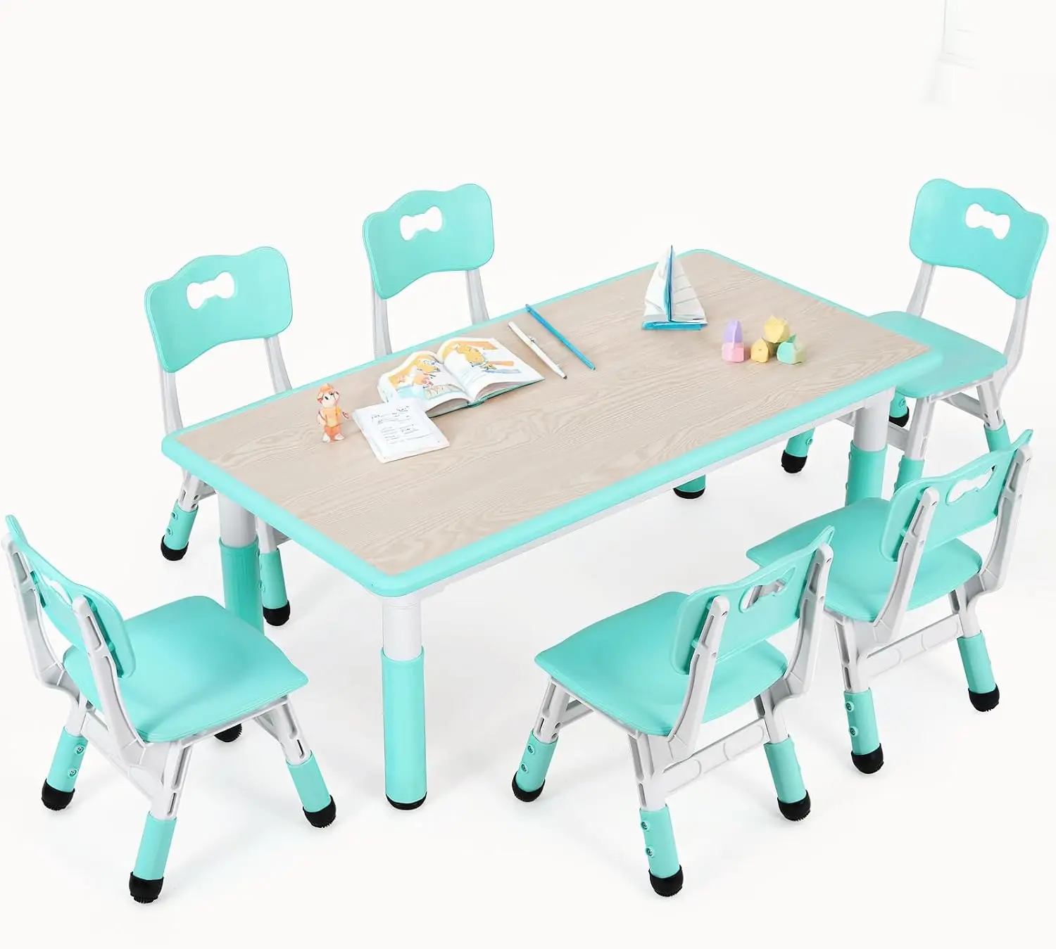 Set Meja dan 6 Kursi Anak, Mej - Art Craft Preschool ulasan dan harga
