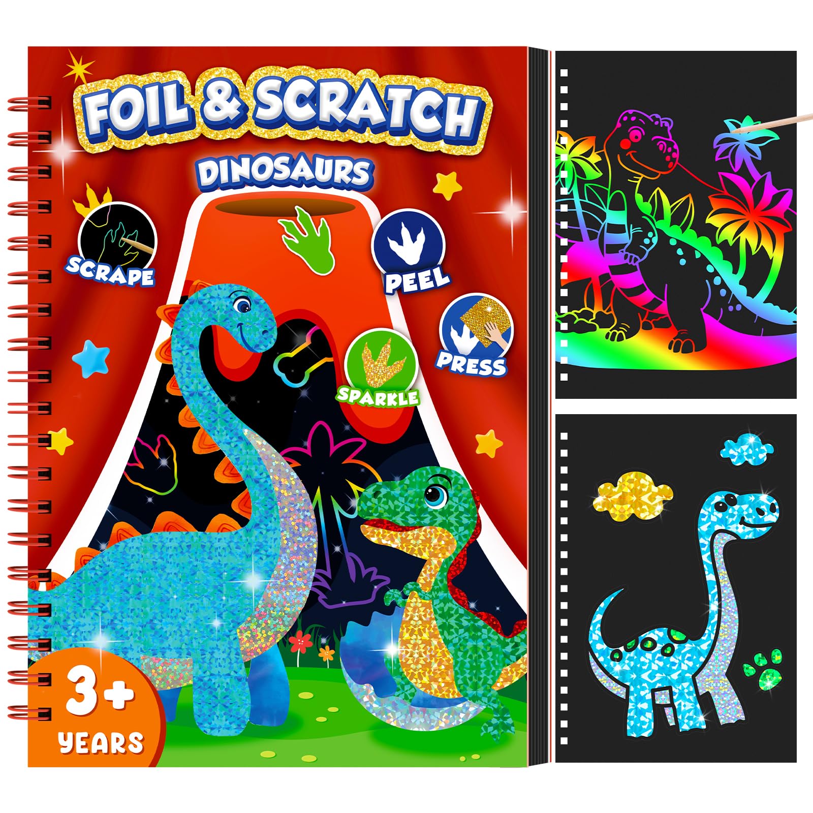 Buku Seni Goresan Dinosaurus u - Art Craft Kits For Kids ulasan dan harga