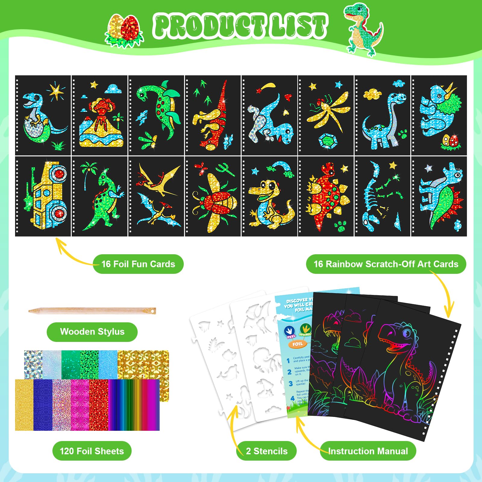 Buku Seni Goresan Dinosaurus u - Art Craft Kits For Kids ulasan dan harga