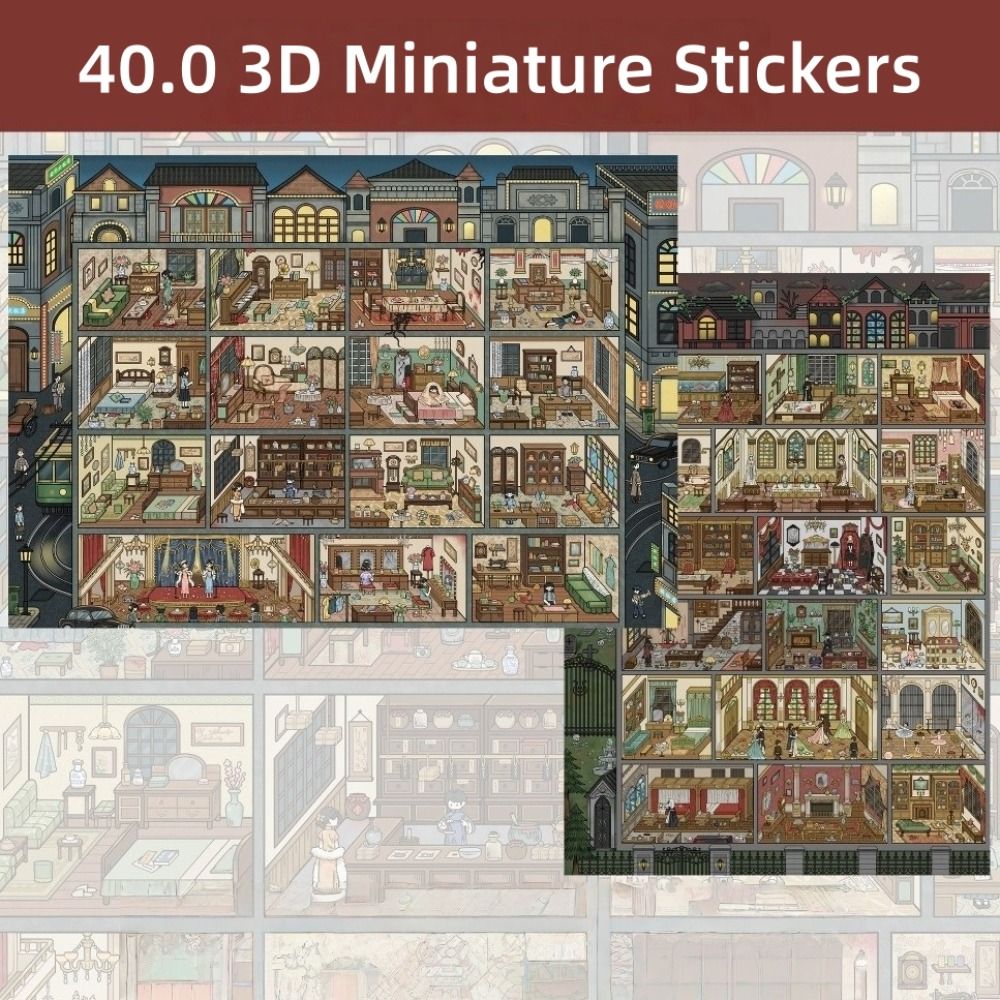 Stiker Kabin 3D Pola Toko Ukur - Art Craft Bakery ulasan dan harga