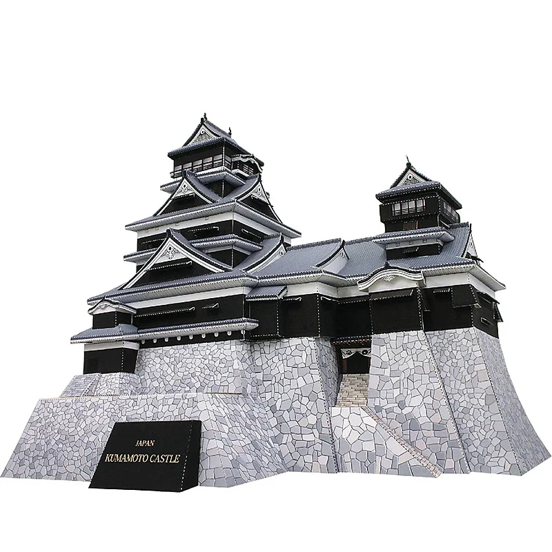 Jepang Kumamoto Castle Mini 3D - Art Craft Building ulasan dan harga
