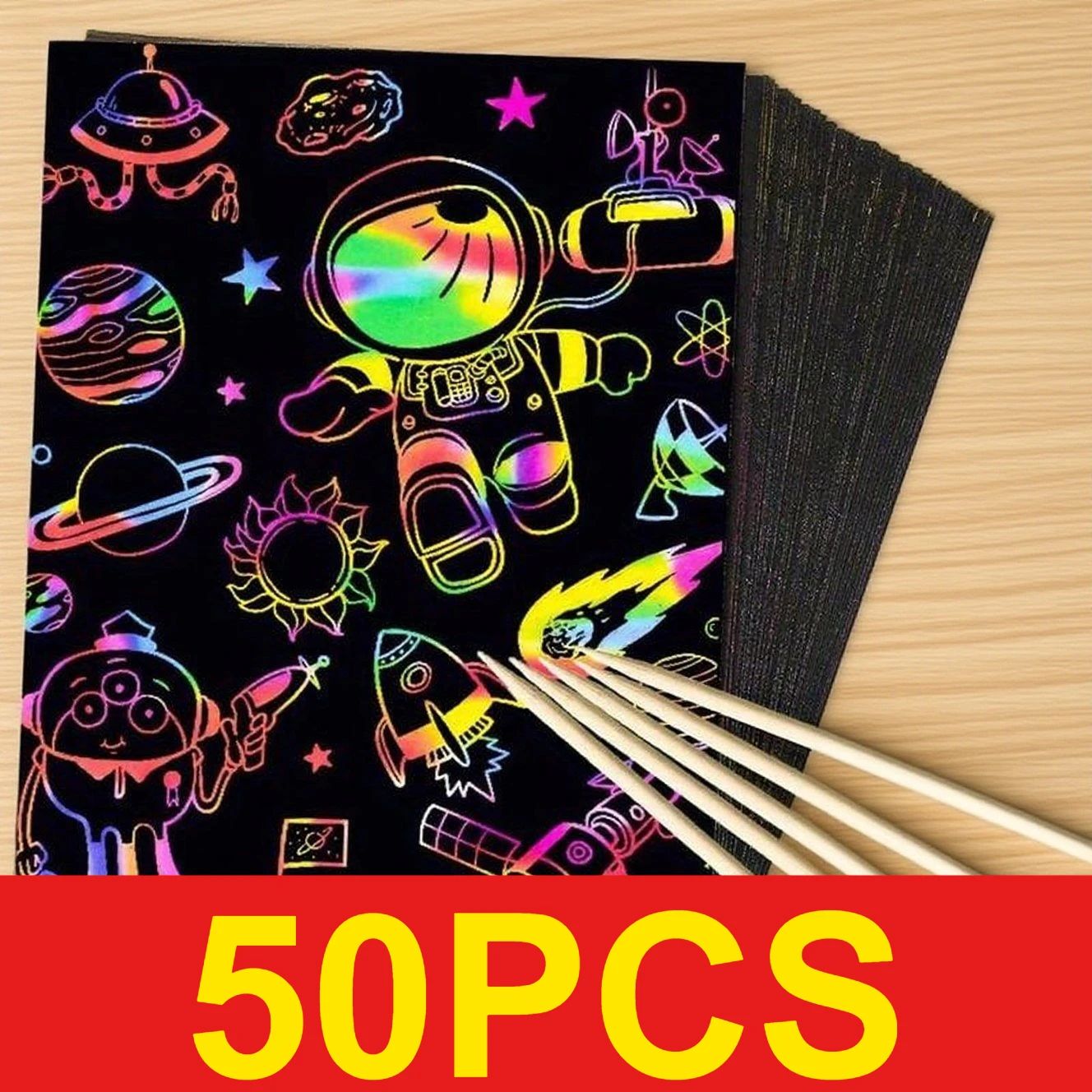 50 pcs Kertas Gores Anak-anak  - Art Craft Kits For Kids ulasan dan harga