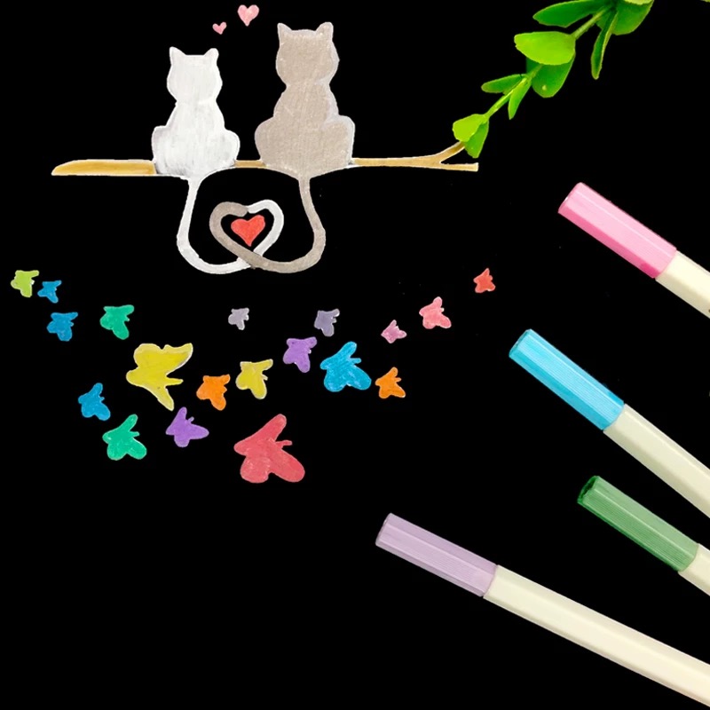 12 buah pena metalik berwarna- - Art Craft Stationery ulasan dan harga