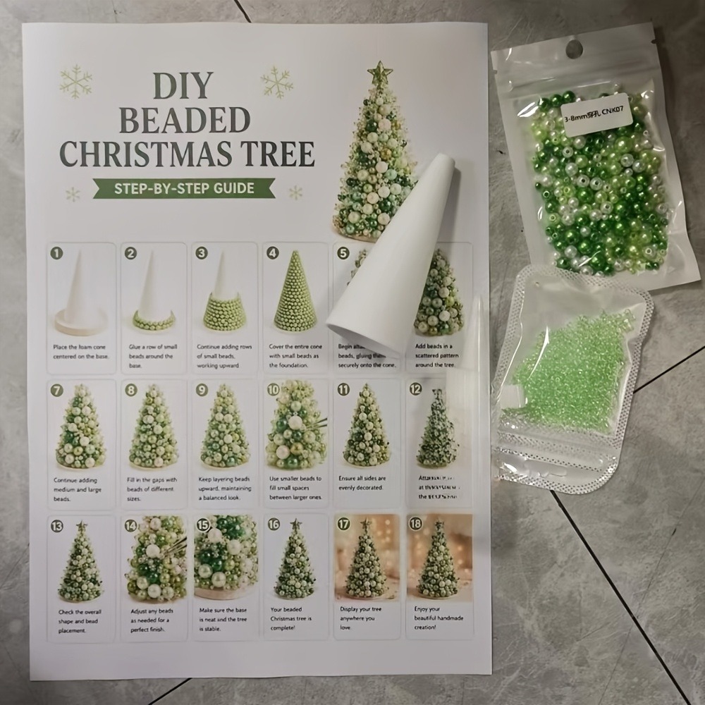 Kit Pohon Natal Berhias Manik- - Art Craft Kits For Kids ulasan dan harga