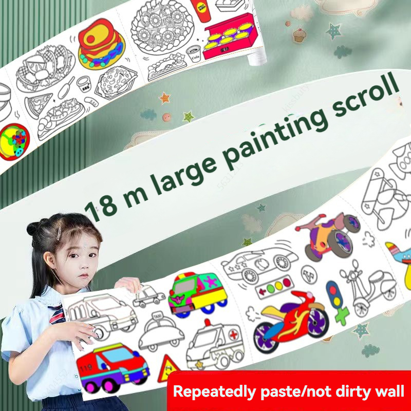 1 Rol Kertas Gambar Mewarnai 3 - Art Craft Stationery ulasan dan harga