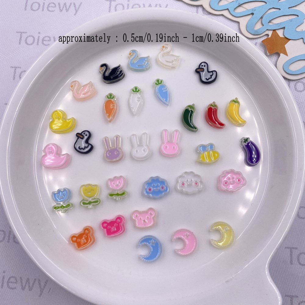 50PCS Campuran Hiasan Kuku Ber - Art Craft Rabbit ulasan dan harga